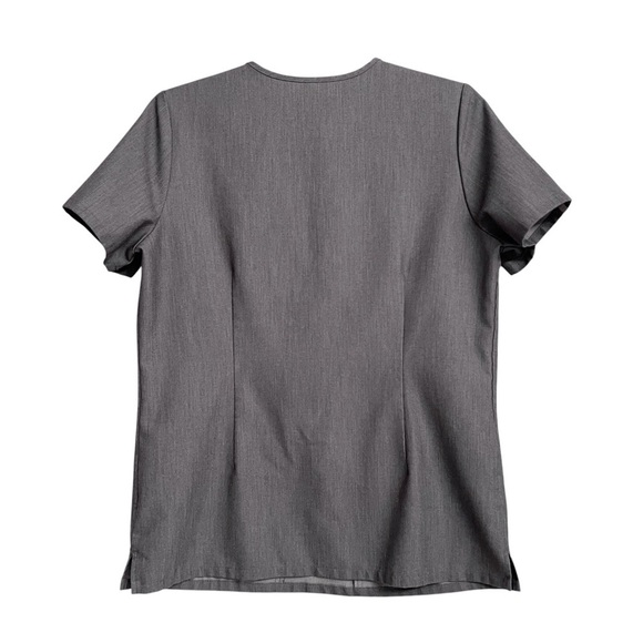 FIGS Women's 3 Pocket Graphite Gray V-Neck Stretch Scrub Top Size Small - Picture 3 of 6